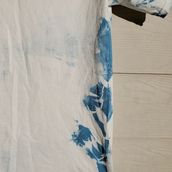 OOAK Cotton Tie Dye T-shirt White/Dark Blue - Picture 13 of 15